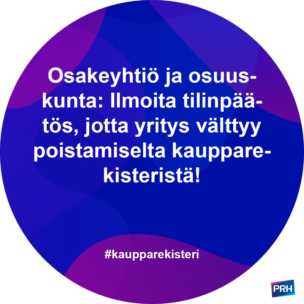 Jokaisen osakeyhtiön ja osuuskunnan täytyy ilmoittaa tilinpäätös kaupparekisteriin joka tilikaudelta – myös silloin, kun yritystoiminta on keskeytetty tai yritys ei ole toiminnassa ℹ️

Lue lisää asiakastiedotteesta: prh.fi/fi/asiakastied…

#tilinpäätös #kaupparekisteri #Virre