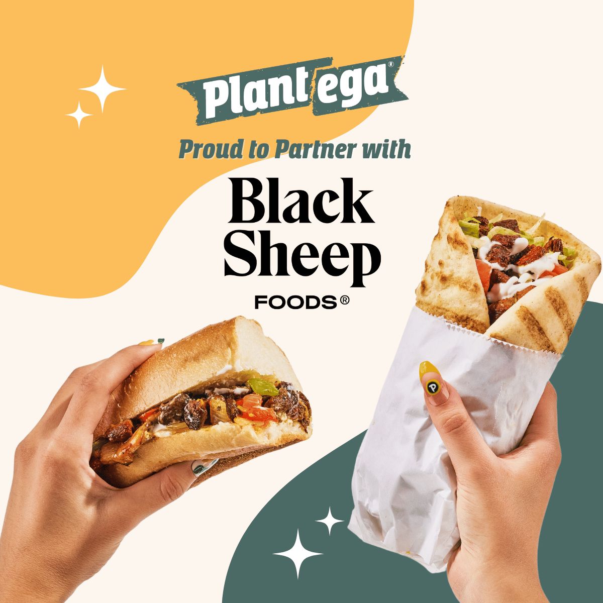 Food tech startup @blacksheepeat, renowned for culinary innovation and commitment to excellence, announced a partnership w/@eatplantega in New York City. Plantega will present 3 dishes featuring Black Sheep Foods steak bites: Shawarma Over Rice, Shawarma Gyro & Philly Cheese Sub.