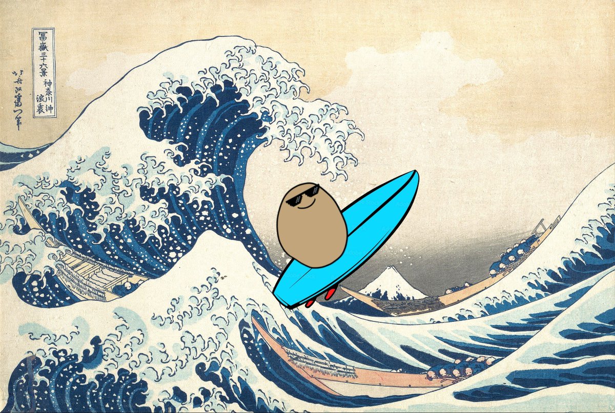 basedpotatocoin's tweet photo. 🏄‍♂️🥔 Surf's up with Based Potato! 

Catching waves and making splashes in the meme ocean 

Hang ten with the coolest spud around! 🌊😎 

#BasedPotatoSurfer #CryptoWaveRider https://t.co/snYnnWn6wH