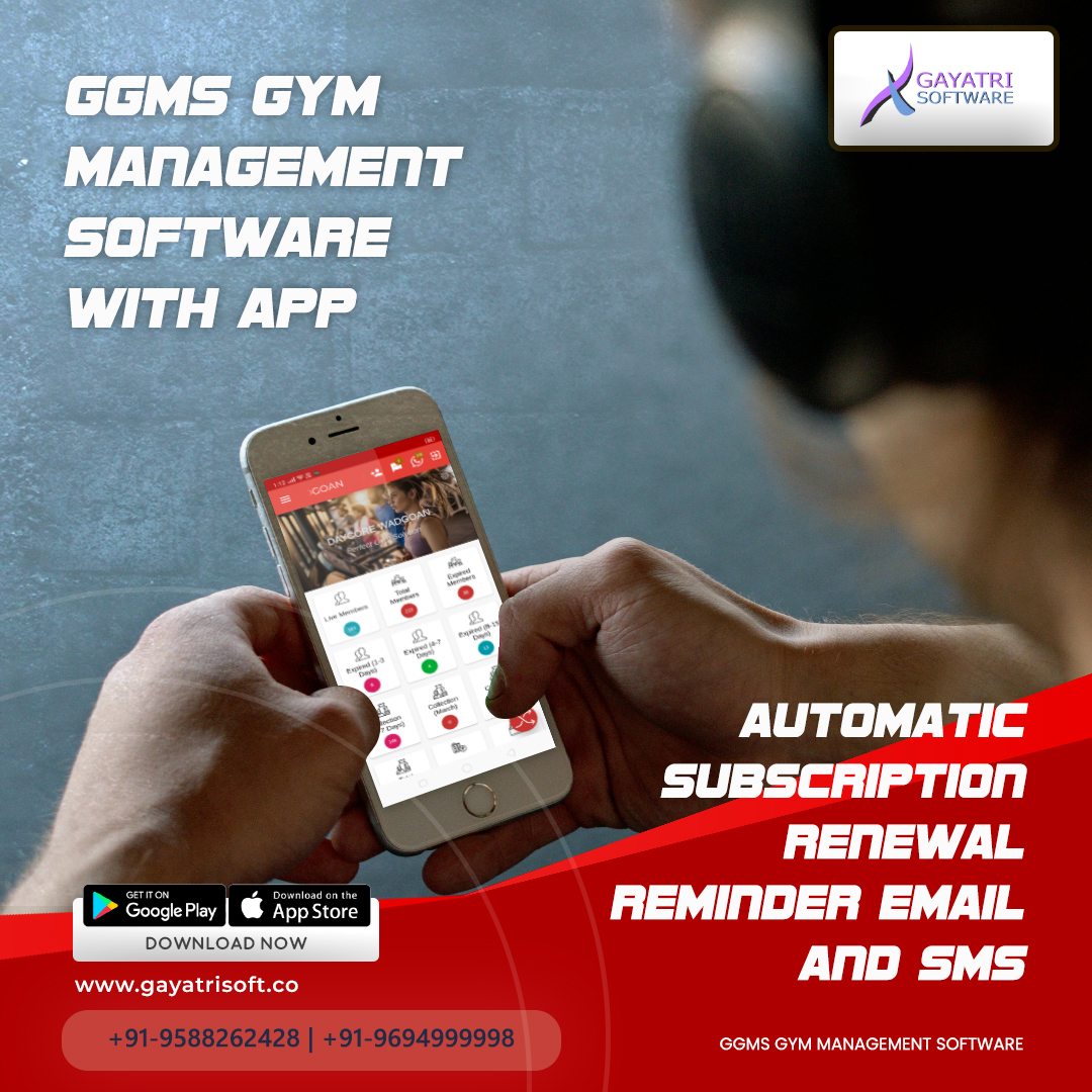 GGMS: All-in-one gym management solution with member app.  Simplify operations, boost engagement, & automate renewals with GGMS! #GymManagement #SubscriptionRenewal #gymmanagementsoftware #gymsoftware #softwareforgymowner #fitnesssoftware #ggmswithyou #gymowner #fitnessbusiness