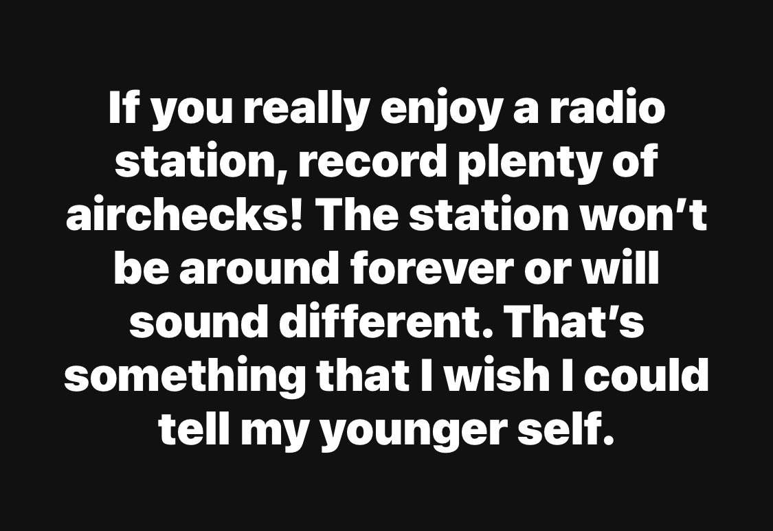 I got this from one of the Facebook groups. There were a lot of #radiostations back in the day I slept on or wish I could have recorded more of. I guess all we have now are the memories 😔 #radio #radioheads #airchecks #media #broadcasting #news