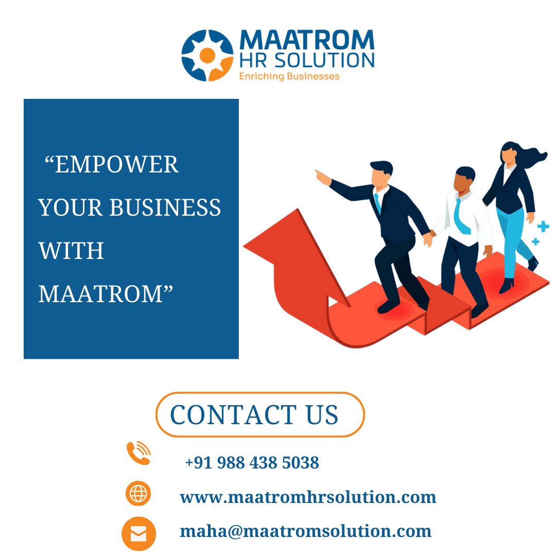 'Empower Your Business with Maatrom'

 #payroll #payrolloutsourcing #payrollservices #payrollmanagement #globalrecruitmentservices #staffingservices #hrservices                       

Mahalakshmi Ambuli 9884385038
maatromhrsolution.com/hr-services-in…