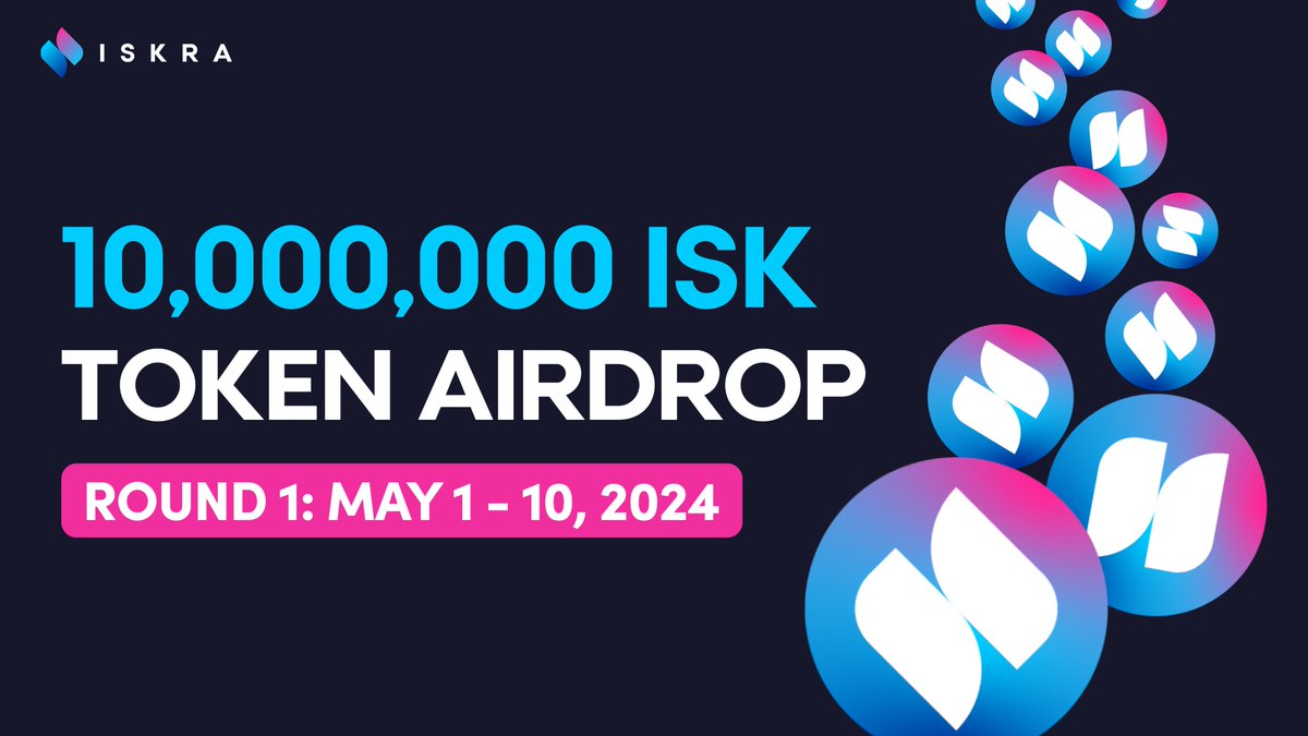 Iskra fam, are you ready to grind? 💰🪂🎉 Mark your calendar as we kick off the first round of our 10,000,000 $ISK token #airdrop on May 1st! 🚀🔥 For this round, 1.1 million $ISK will be up for grabs so make sure to tune in for more details on how you can join! 📌💯 #Iskra