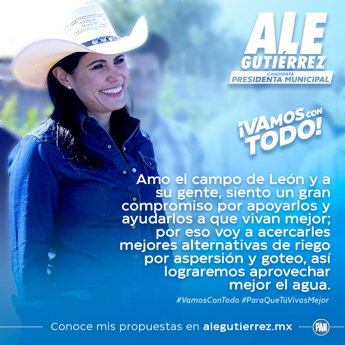 Mejor conectividad y más apoyo al campo, a las comunidades y las familias trabajadoras que dan identidad a nuestro León. 🩵 #VótALE #LeónConAle💪🏼💙 #VamosConTodoXLeón #DebateLeón2024