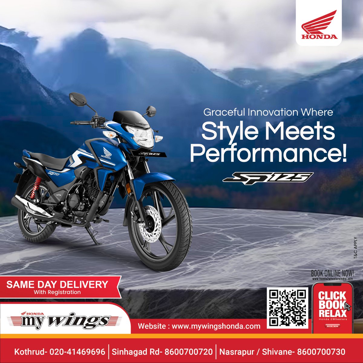 MyWingsHonda1's tweet image. 🌟 My Wings Honda 🌟

Graceful Innovation Where Style Meets Performance!

Experience the epitome of style and performance with My Wings Honda! 

#MyWingsHonda #StyleMeetsPerformance #GracefulInnovation #SameDayDelivery #BookOnline #SeamlessExperience