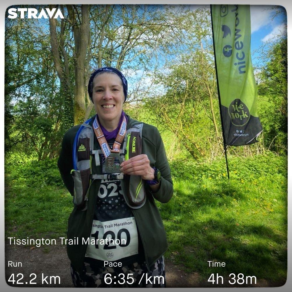 frankie_nicks's tweet image. My #medalmonday moment - the @niceworkrun Tissington trail marathon yesterday - my first proper marathon race! Small but perfectly formed, well organised, a quiet route out through the Derbyshire countryside, lovely weather and a lot of willpower!