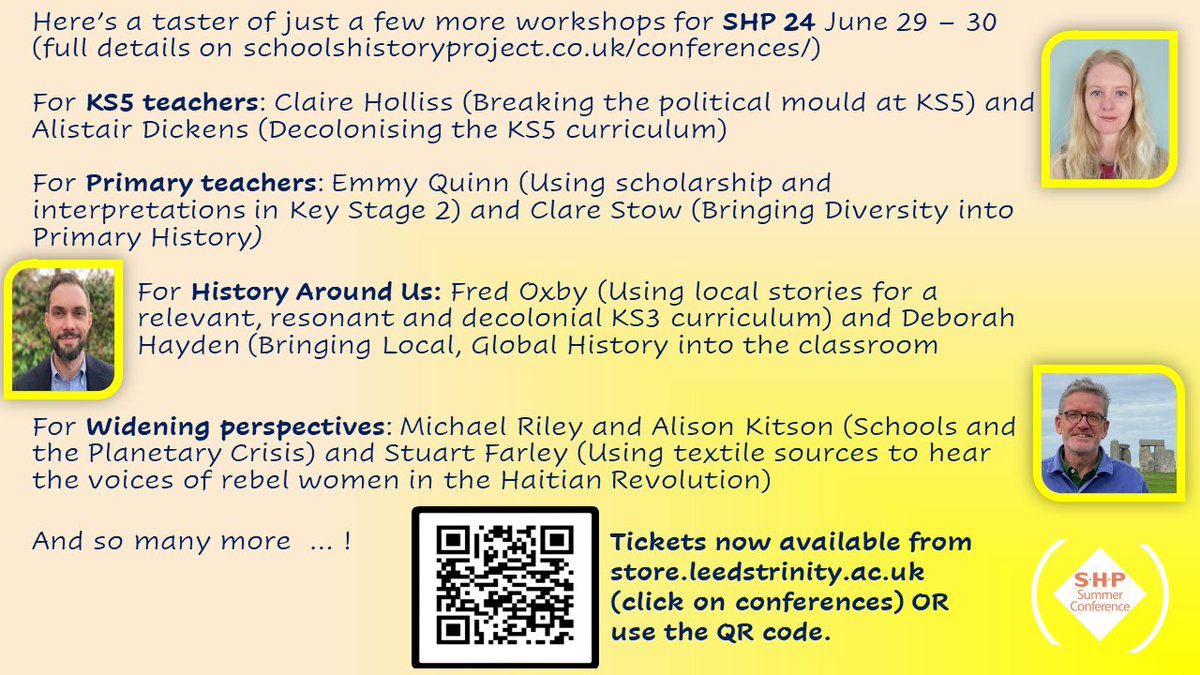 All of our Early Bird tickets have now sold, but don't worry we are launching our Tier 1 tickets for #SHP24 today! Check out some of the awesome workshops that we have lined up for you showing the breadth of content and calibre of presenters that will be @LeedsTrinity June 29-30