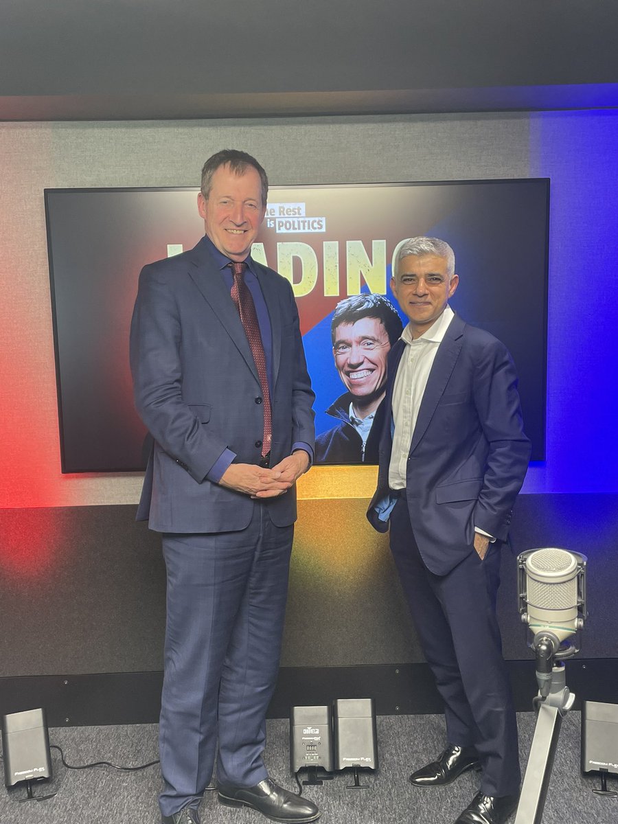 New episode @RestIsPolitics LEADING with @SadiqKhan - on life and times, faith, racism, Islamophobia, his mental health, and some very strong views on Trump, Braverman, and how Cummings was effectively in charge of Johnson during Covid alastaircampbell.org/2024/04/70-sad…