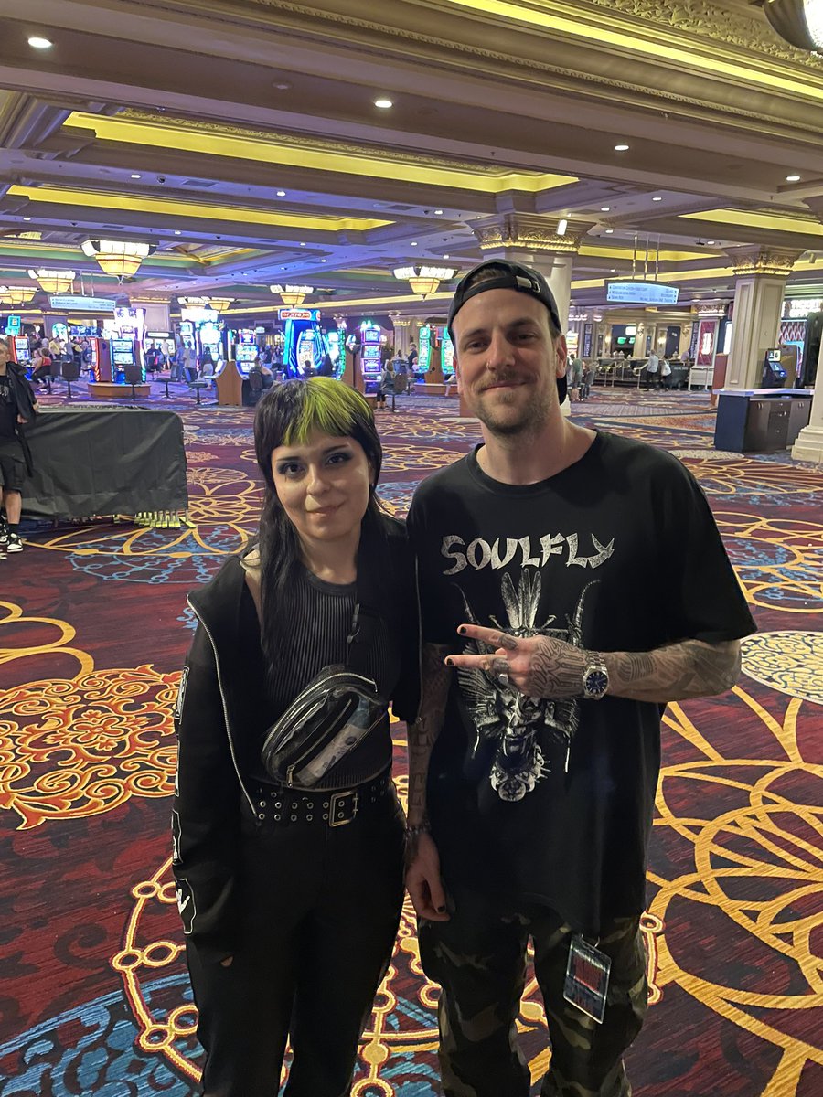 grnsulfur's tweet photo. Flew to Vegas to see the Paleface Swiss dudes open for The Ghost Inside. Caught a pick from Yannick and Cassi gave me his drumstick. Seriously the BEST dudes! 🥹🫶🏻 https://t.co/XGJyahttFb