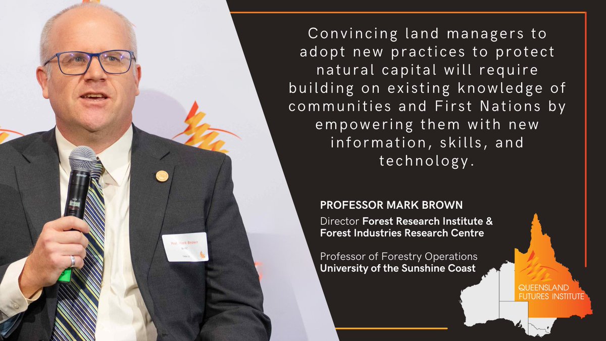 Prof Brown @‌usceduau provided insights into the natural capital investment opportunities in QLD's forestry sector at Our Sustainable Future. Learn more about Prof Brown's insights and other speakers' perspectives in the full report & event replay: bit.ly/3xjRXr2