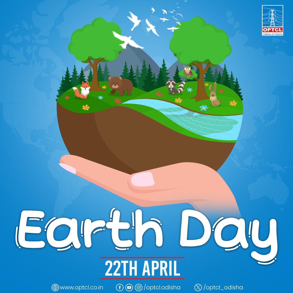 Celebrate #EarthDay by planting trees, conserving water, and supporting renewable energy initiatives. #OPTCL