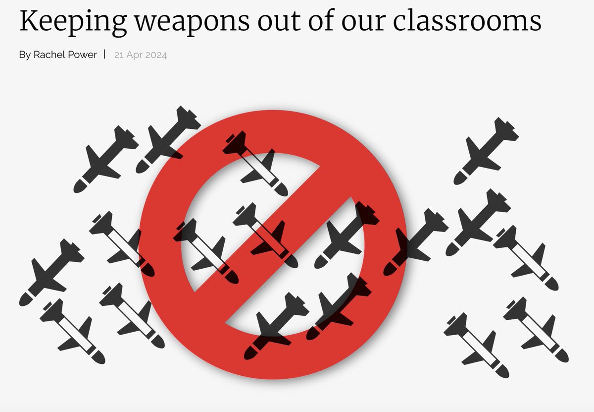 Great to see @AEUVictoria stand against the infiltration of AUKUS, militarism and weapons companies into our schools! news.aeuvic.asn.au/keeping-weapon…