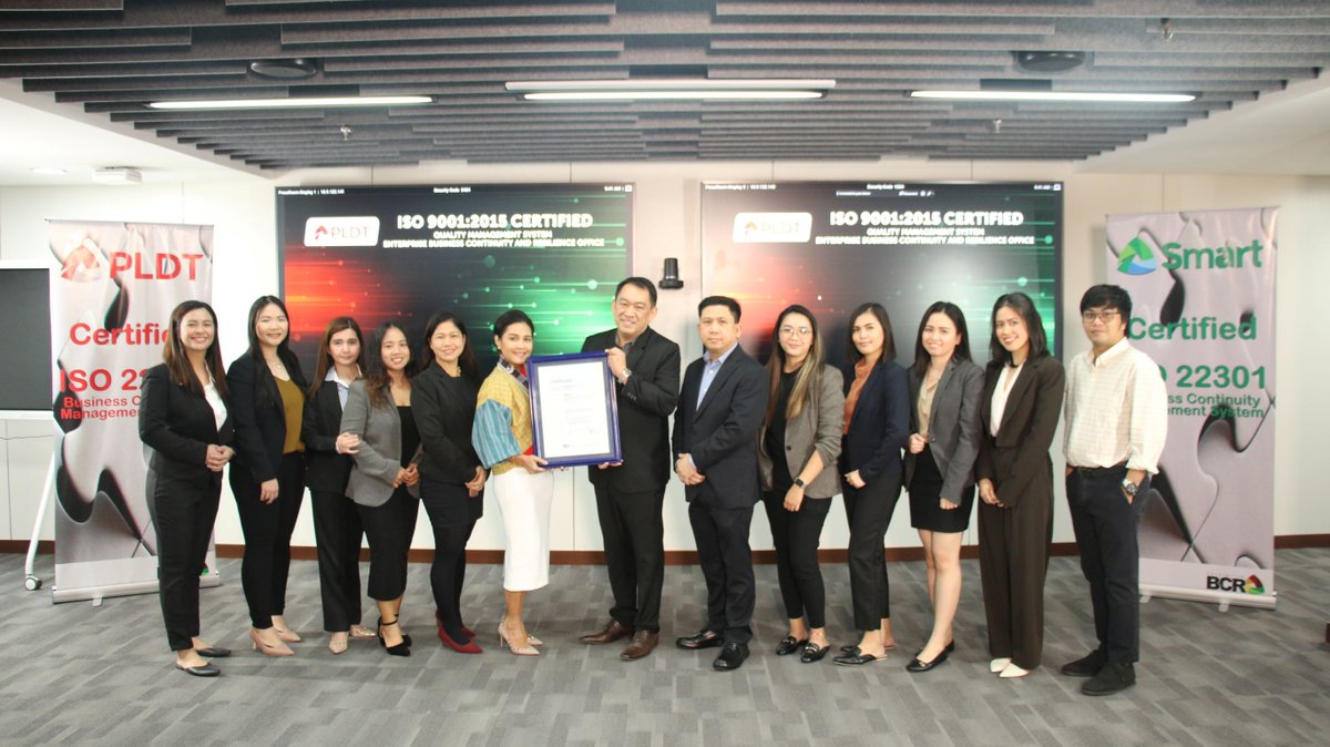 PLDT achieves another milestone with its latest certification for Quality Management Systems! 🏆📈 #QualityManagement #PLDTExcellence #Technology @pldt

Read: buff.ly/4d0VbAl