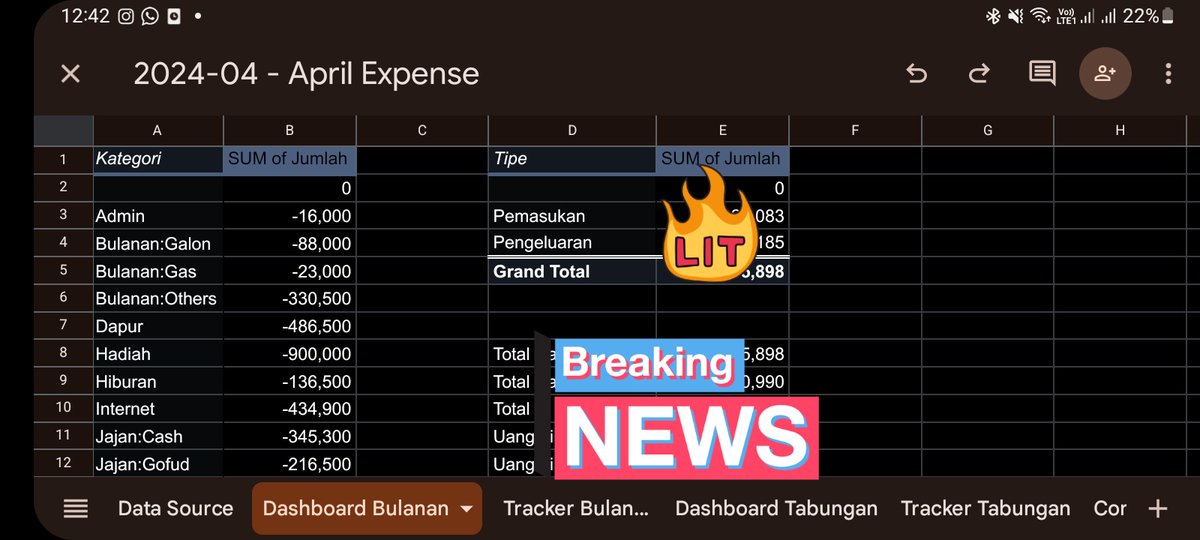 prkdlx's tweet photo. Yg ku pegang sama istri:
- tiap ada keinginan, hold 2 bulan, klo masih ingin berarti butuh
- semua pengeluaran dicatet di google sheet (ada rekap otomatis) dan direview tiap bulan
- nabung minimal 50% dari pendapatan

Ini template google sheet yg ku pake sama istri, ngebantu bgt https://t.co/dArlN7xLPP
