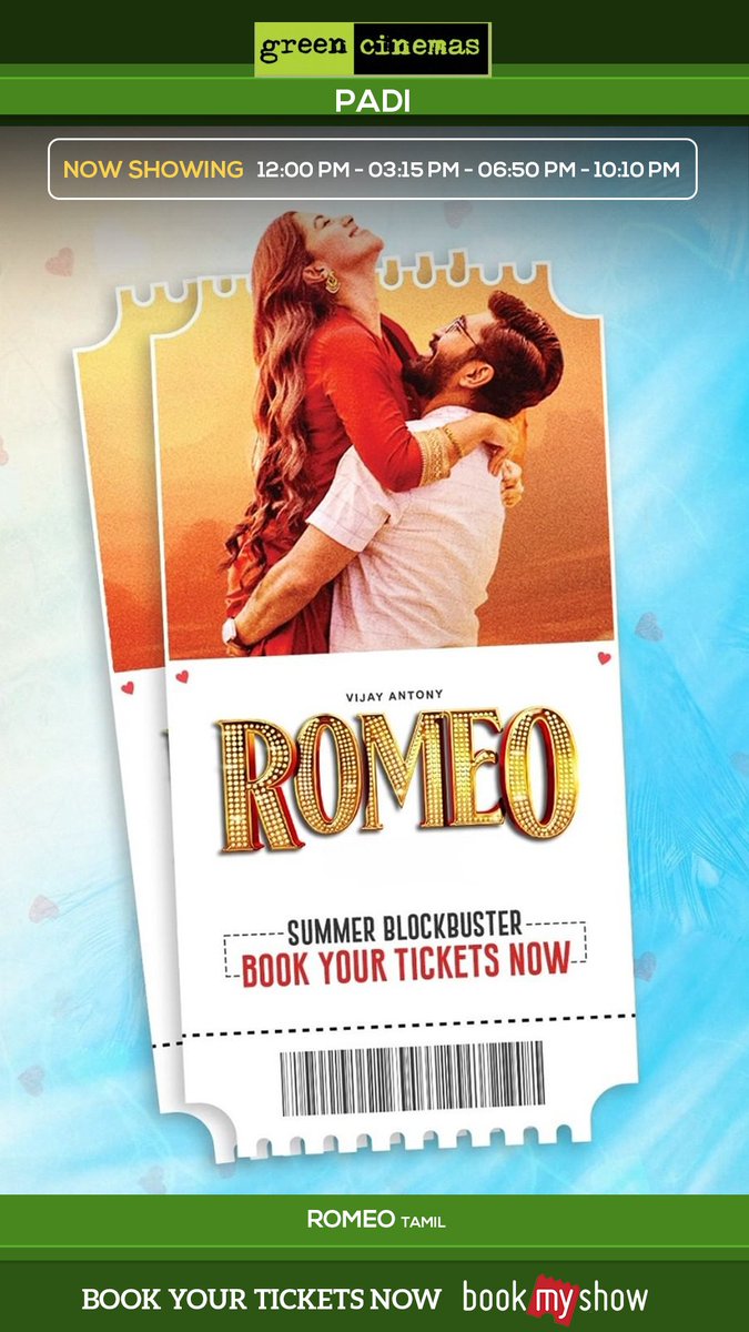 This rom-com still holds our hearts. #Romeo is Now Playing at #GreenCinemas Padi 🌹 Get Your Tix 🎟️: bit.ly/Greencinemaspa… #RomeoAtGreenCinemas