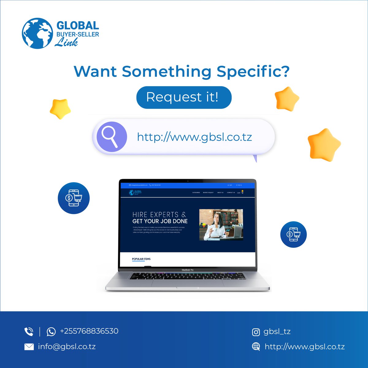 gbsl_tz's tweet photo. We value your input regarding the specific products you desire on our GBSL platform. Your requests are crucial to ensuring that we meet your business needs effectively. https://t.co/GqiabR7SxX