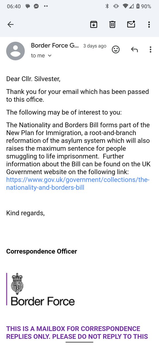 I asked #BorderForce why they were giving a taxi service to illegals, coming across the Channel in increasing numbers, when their job is to PROTECT our Border? They made no attempt to answer the question. But instead told me people smugglers could be subject to life imprisonment.…