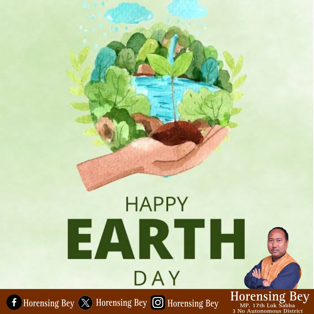 विश्व पृथ्वी दिवस पर आइए हम सब मिलकर धरती मां को हरा भरा बनाने का संकल्प लें। #EarthDay2024 'विश्व पृथ्वी दिवस' के अवसर पर आप सभी को हार्दिक शुभकामनाएं। आइये, स्वच्छता, जल संरक्षण तथा अधिक से अधिक पौधरोपण कर पृथ्वी माँ को और भव्य बनाने का संकल्प लें।