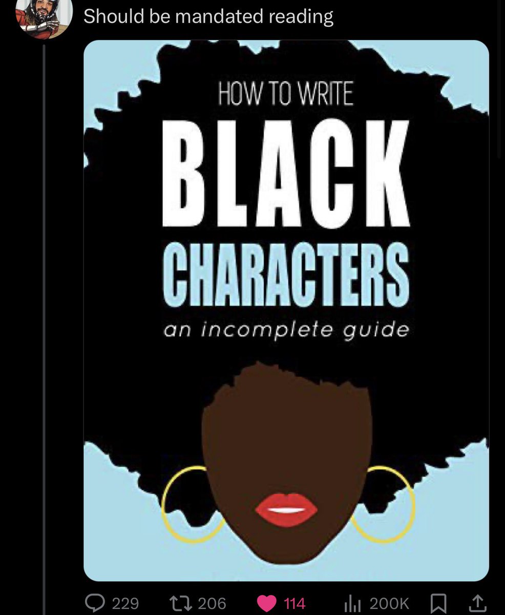 I know I shouldn’t expect anyone on Twitter to have a nuanced take on blackness, but the replies and QRTs are saying exactly what the book is saying, at least according to the blurb.

I may actually buy it, mostly because I’m curious about its contents.