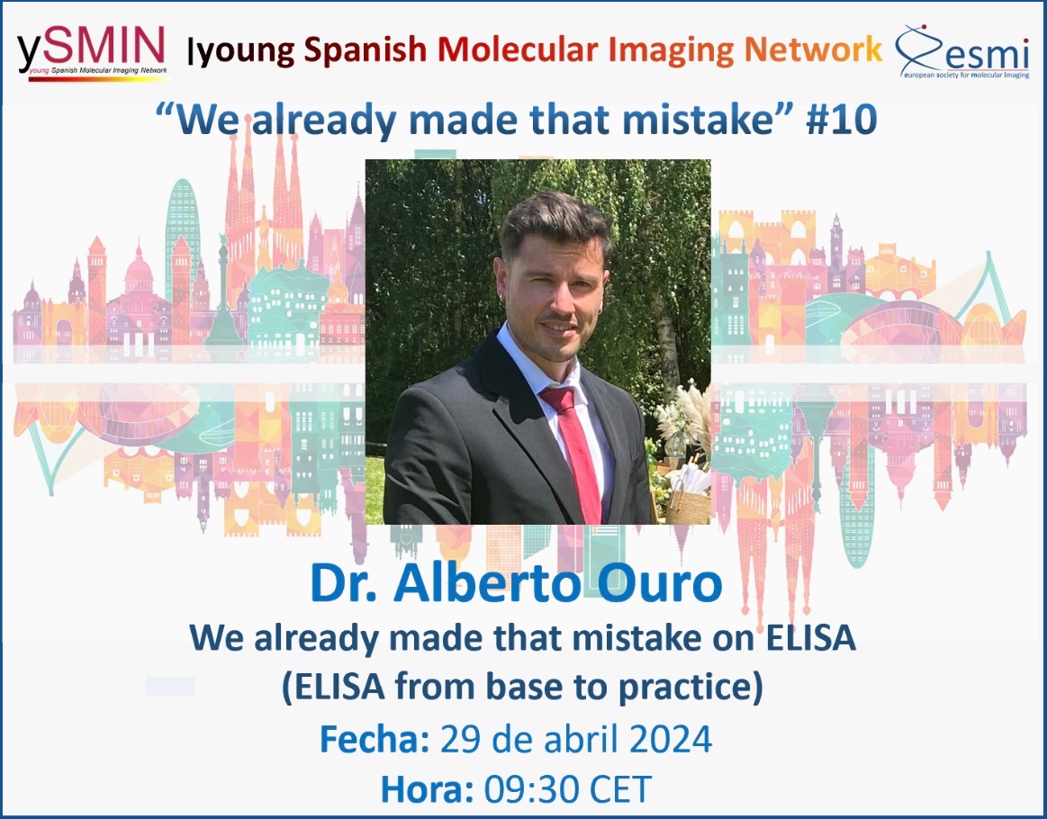 El próximo lunes 29 de abril a las 09:30h el Dr. Alberto Ouro, investigador postdoctoral de nuestro grupo de investigación del <a href="/idis_research/">Instituto de Invest. Sanitaria de Santiago (IDIS)</a> continuará con nuestras sesiones “We already made that mistake on ELISA (ELISA from base to practice).”