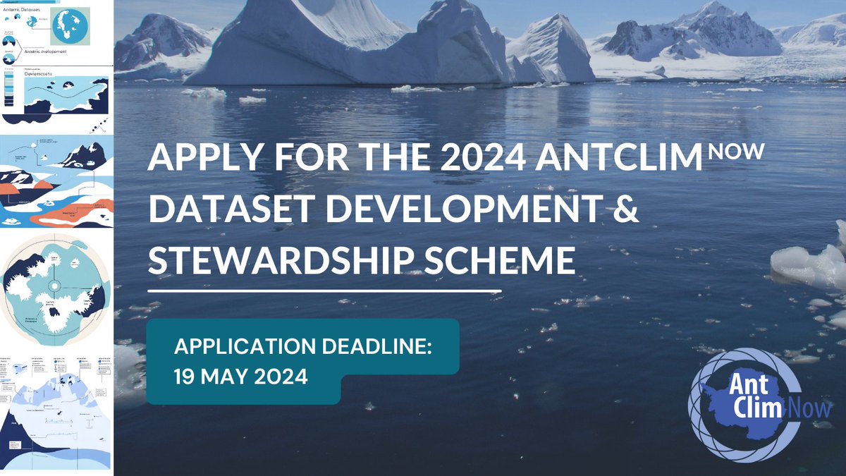 🌐 Exciting news for climate data enthusiasts📊 @AntClimNow's 2024 Dataset Development and Stewardship Scheme is now open. The scheme aims to enhance access to Antarctic climate data, fostering better understanding of climate trends. Apply by 19th May ➡️ scar.org/scar-news/prog…