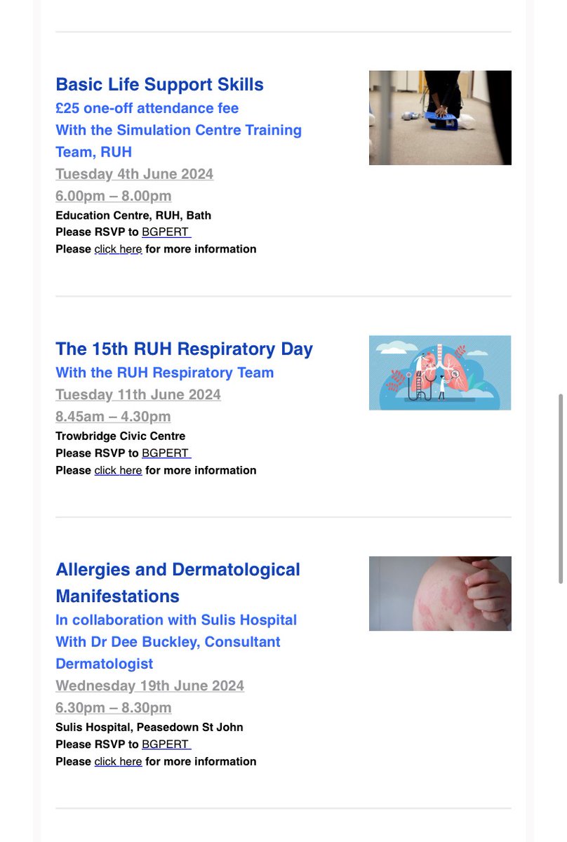 BGPERT's tweet image. We have a full programme until July 2024, please take a look below and get in touch to book your places!