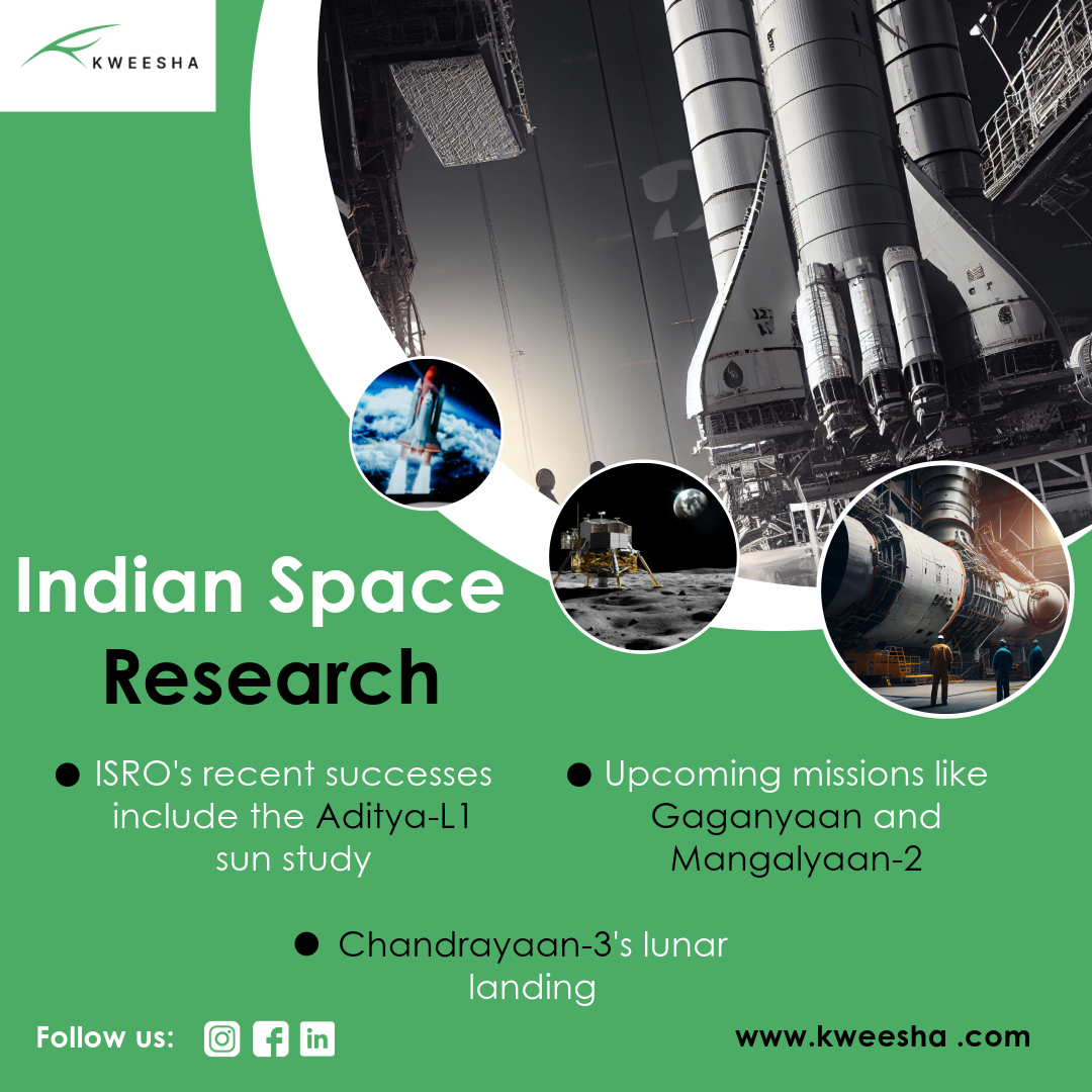 SRO is achieving global recognition with key missions: Aditya-L1's solar exploration, Chandrayaan-3's moon landing, and the upcoming Gaganyaan and Mangalyaan-2 launches. Join us as India ambitiously reaches for the stars.
.
.
follow us -KWEESHA
.
.
 #Kweeshaglobal #ISRO