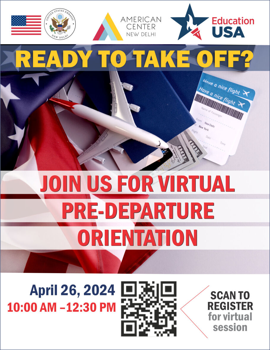 International Students! Have you been accepted to a US University? Then join us for a special virtual pre-departure orientation this FRIDAY, APRIL 26! To register, scan here… Don’t miss it!