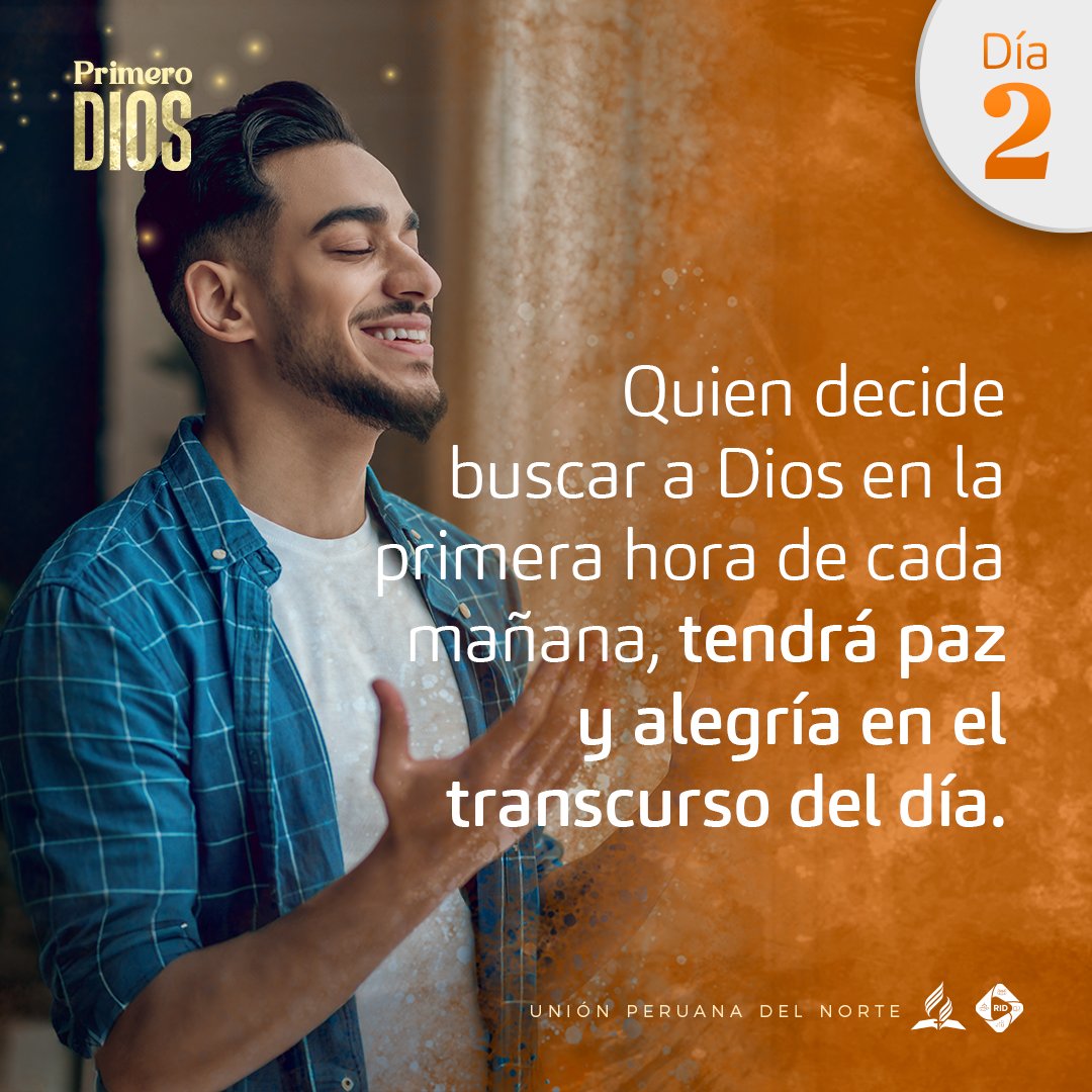 ✨ Frase #Día2: “Quien decide buscar a Dios en la primera hora de cada mañana, tendrá paz y alegría en el transcurso del día.” 😇#PrimeroDios

📖 Versículo: 2 Corintios 4:16 💪🏽#RID