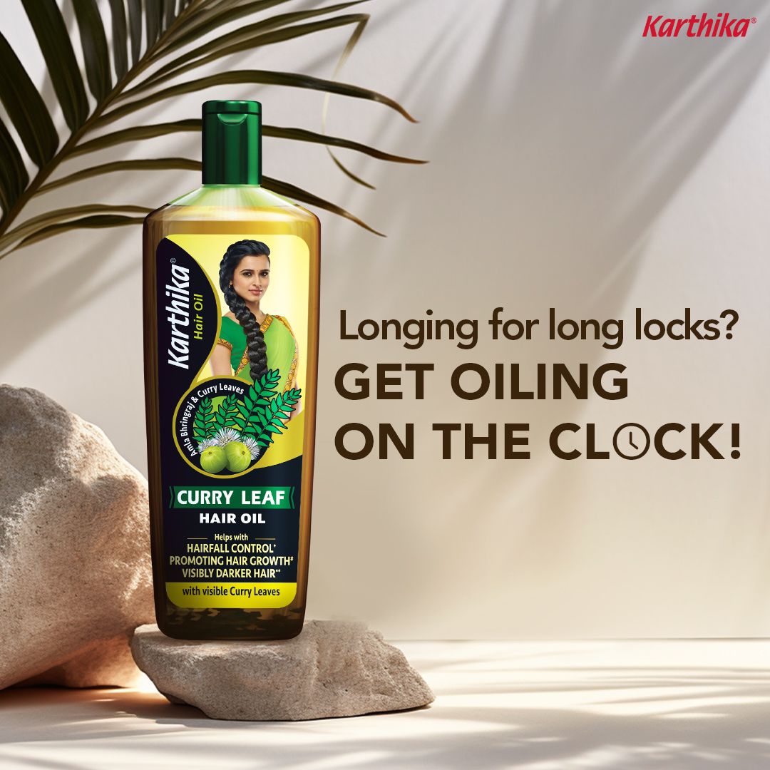 Hair growth goals?
Karthika's Curry Leaf Oil nourishes your scalp and strengthens strands for long luscious locks.  ‍

Start your journey today!  

#MyKarthika #MyLife #MyChoices #KarthikaCurryLeafOil #Oil #oilinghair #BlackHair #StrongHair #Herbal #Natural #Traditional