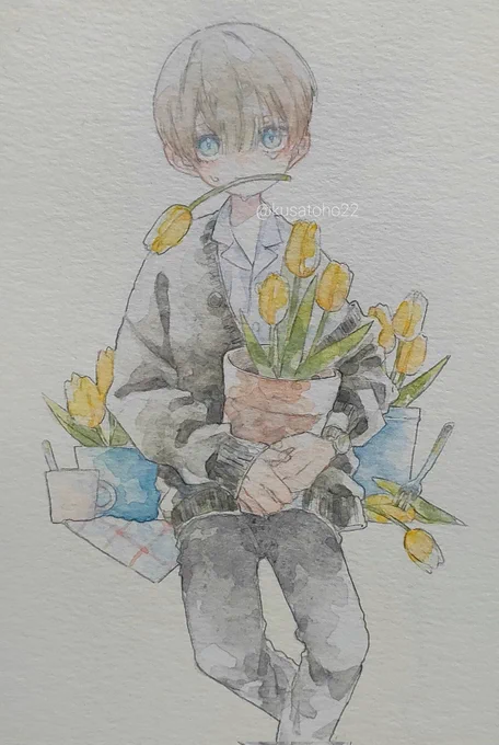 消化するにはまだ苦い#透明水彩 