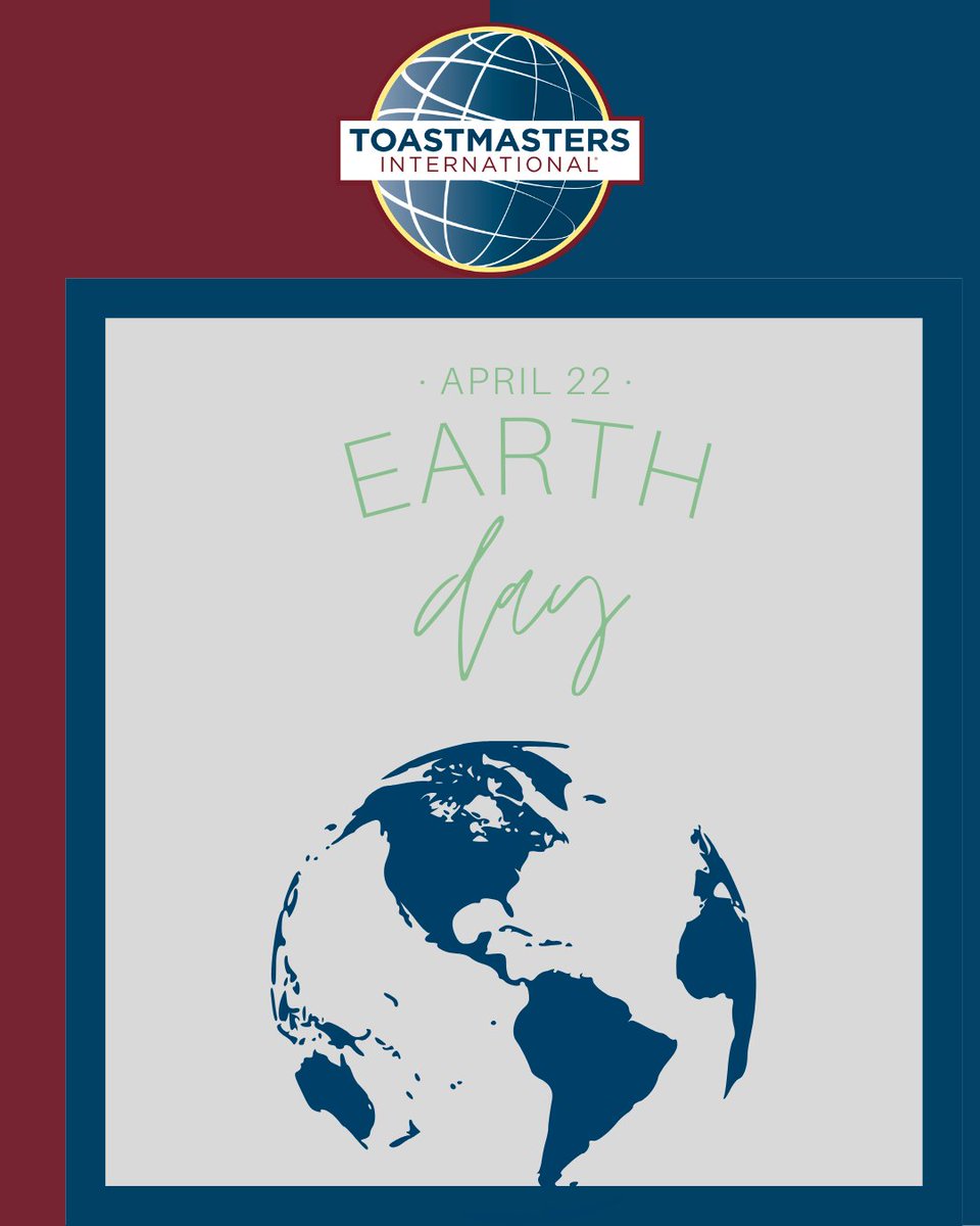 🌍 Happy Earth Day, #RWOT!  Let's protect our one home 🏡 with the theme this year: planet vs plastic. Our Earth is endangered, and it's up to us to safeguard it. Join us for our #FridayMeetings where we also hone our public speaking skills. #Toastmasters