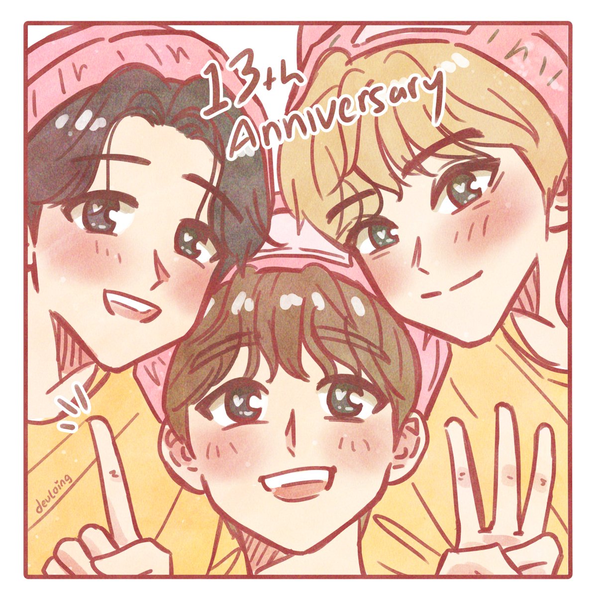 deuloing's tweet photo. 데뷔 13주년 축하해요💛
#B1A4_13TH_13IRTHDAY
더 행복하자! 🩷
#바나들의13번째봄_비원에이포 https://t.co/bKqsRxOx3a