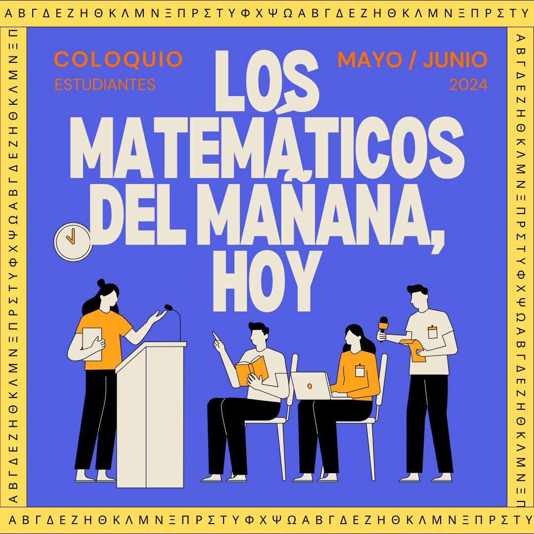 COLOQUIO QED 📖 Organizaremos un coloquio dado por alumnos que quieran dar una charla sobre cualquier tema matemático. La idea es hacerlo ahora a final de curso🎙 Si estáis interesados en dar una charla o en asistir a escucharlas, rellenad el formulario: forms.office.com/e/BFkVEjTV0Y
