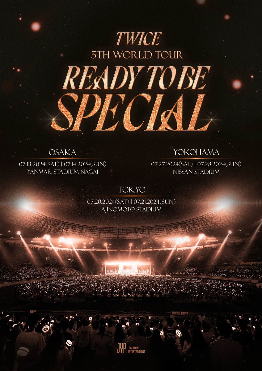 TWICE added 2 Days Concert at Ajinomoto Stadium which will be on July 20 and 21, 2024. This is because it far exceeded their expectations. The tickets for Yanmar Stadium (2 days) and Nissan Stadium (2 days) were already sold out during Once Membership Sale. WHO RUNS JAPAN?