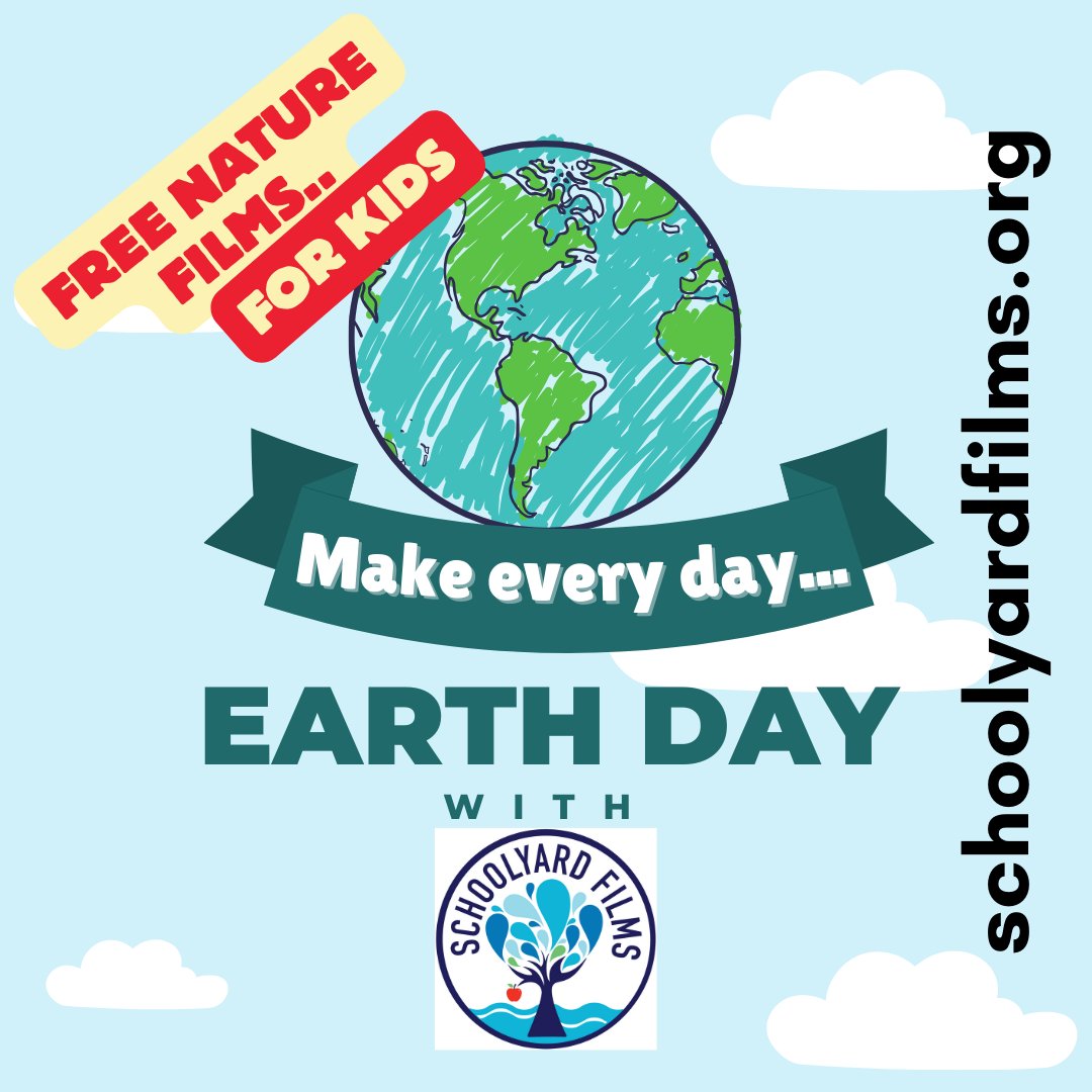 Schoolyard is proud to offer 20+ FREE #nature films to celebrate the importance of #environmentaleducation & #conservation on this 54th Earth Day!

Visit schoolyardfilms.org

#EarthDay #EarthMonth #EarthDay2024 #savetheearth #schoolyardfilms #teachers #STEM #science #K12