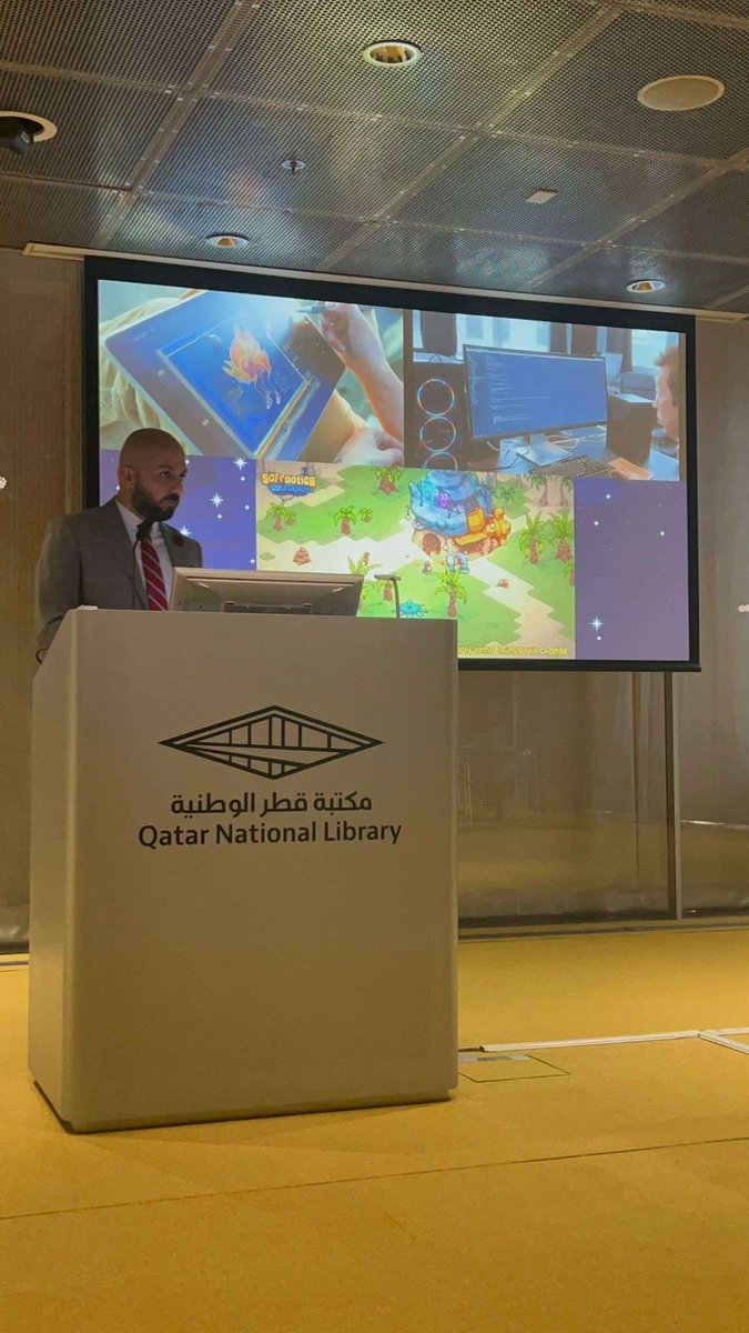 CryptoFolkNFT's tweet image. Deeply honored to be invited to lead a workshop on video game design at @QNLib. Grateful for the opportunity to share insights in this dynamic field. Looking forward to the next one next week. 😍#VideoGameDesign #QatarNationalLibrary