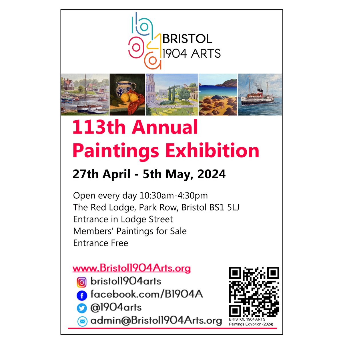 Well the next BIG thing at Bristol 1904 Arts is only our 113th ANNUAL EXHIBITION OF PAINTINGS! you know!
AND a Photographic Group gallery on display as an added bonus !! 😲
#bristol247 #artshop #artist #gallery #artcurator #bristolartscene #bristolartwork #bristollife #painting