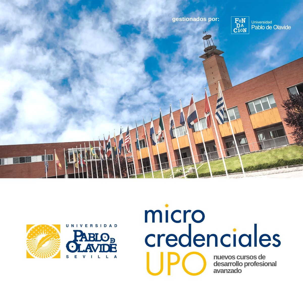 Nuestra oferta de #microcredenciales para el curso 2023/2024 aún tiene cursos que comenzarán en los próximos meses, consulta aquí los títulos con matrícula abierta y no pierdas la oportunidad de formarte en la <a href="/pablodeolavide/">Pablo de Olavide</a>.
upo.es/formacionperma…