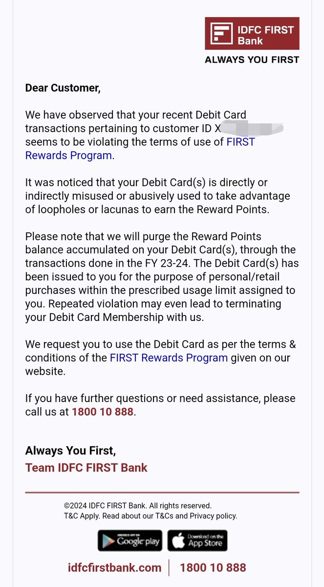 IDFC First Bank is hitting hard on customers who use their debit card hard!