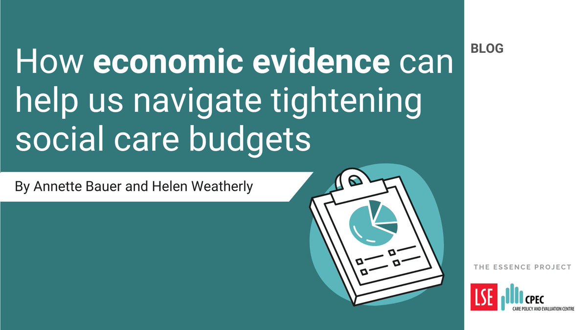 NEW BLOG: How economic evidence can help us navigate tightening #SocialCare budgets 💰 @a_annettemaria + @HelenWeatherly share key insights from a recent webinar on how to use #evidence to make the most of limited resources. READ MORE NOW:👉lse.ac.uk/cpec/news/esse…