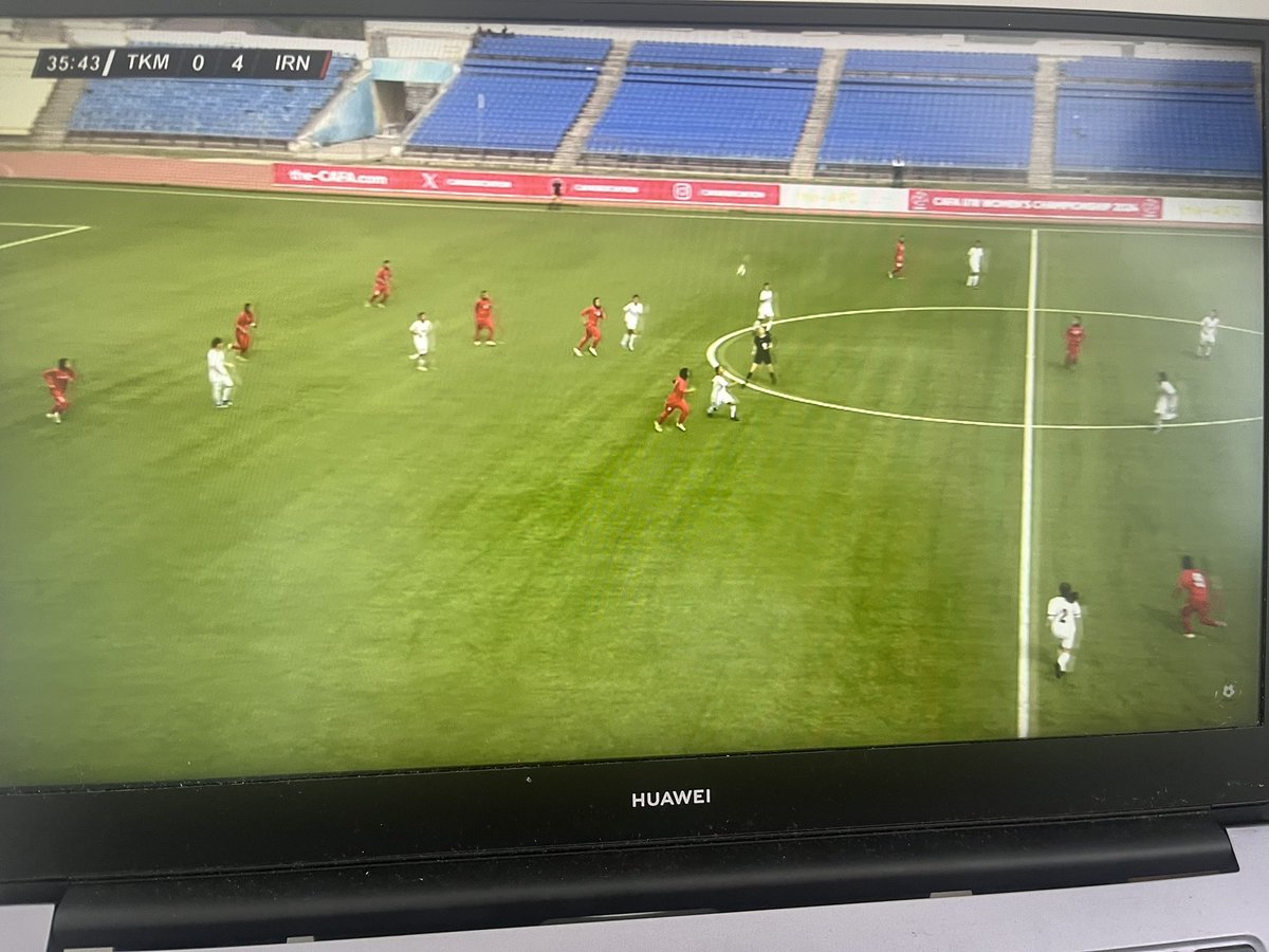 Streaming live and free on the You Tube now is the Central Asian Football Association U18’s women’s Turkmenistan v Iran
