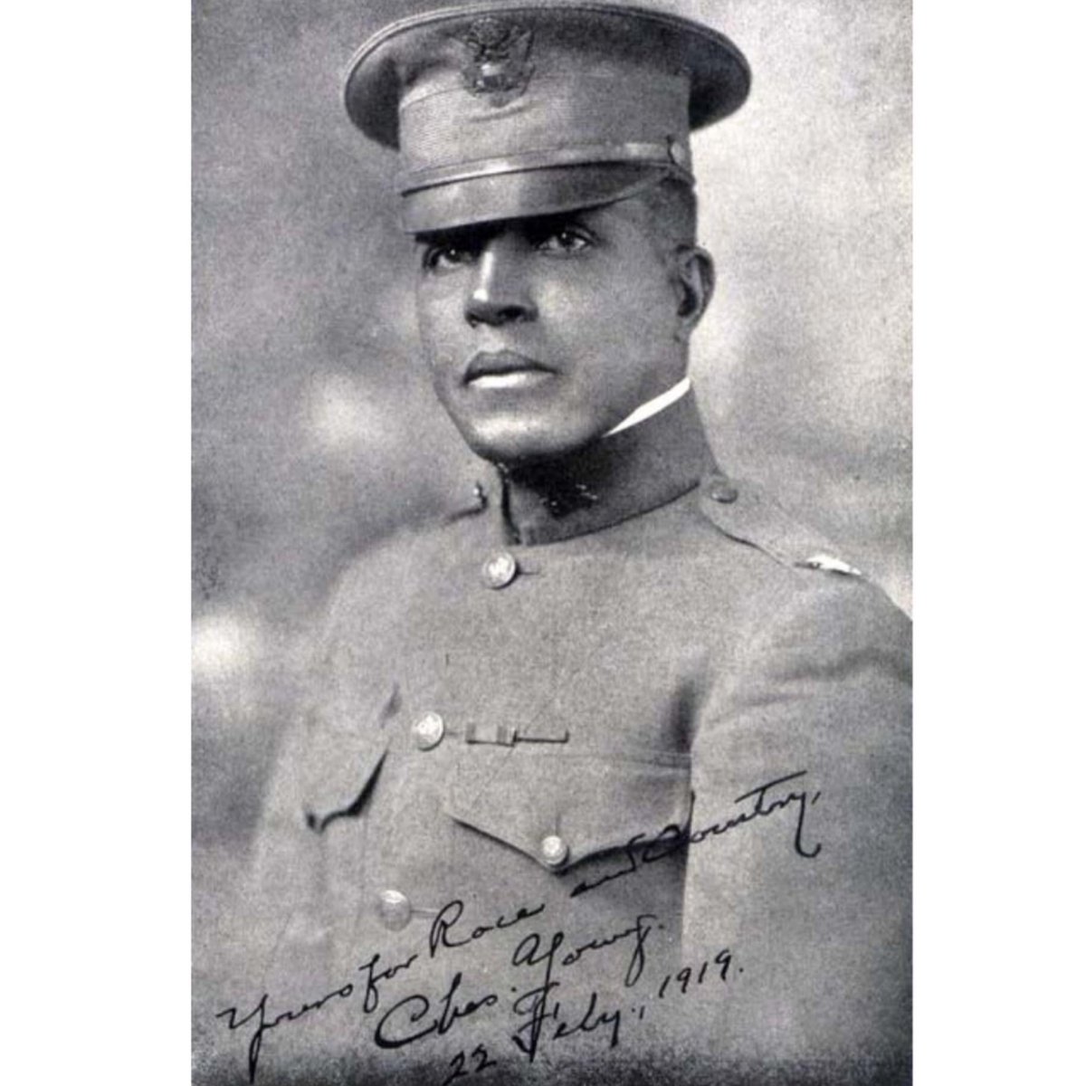 Colonel Charles Young was the first African American to achieve the rank of colonel in the United States Army. He had a decorated military career after his graduation from West Point Military Academy in 1889. A Buffalo Soldier serving with the 9th and 10th Cavalry and the 25th