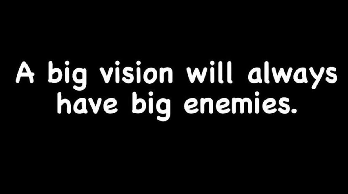 Day 112 of 365. April 22, 2024. The bigger the vision the bigger the enemies! Sometimes the enemy will walk next to you unannounced but when GOD put that vision together NO ENEMY can stop it! MPB7