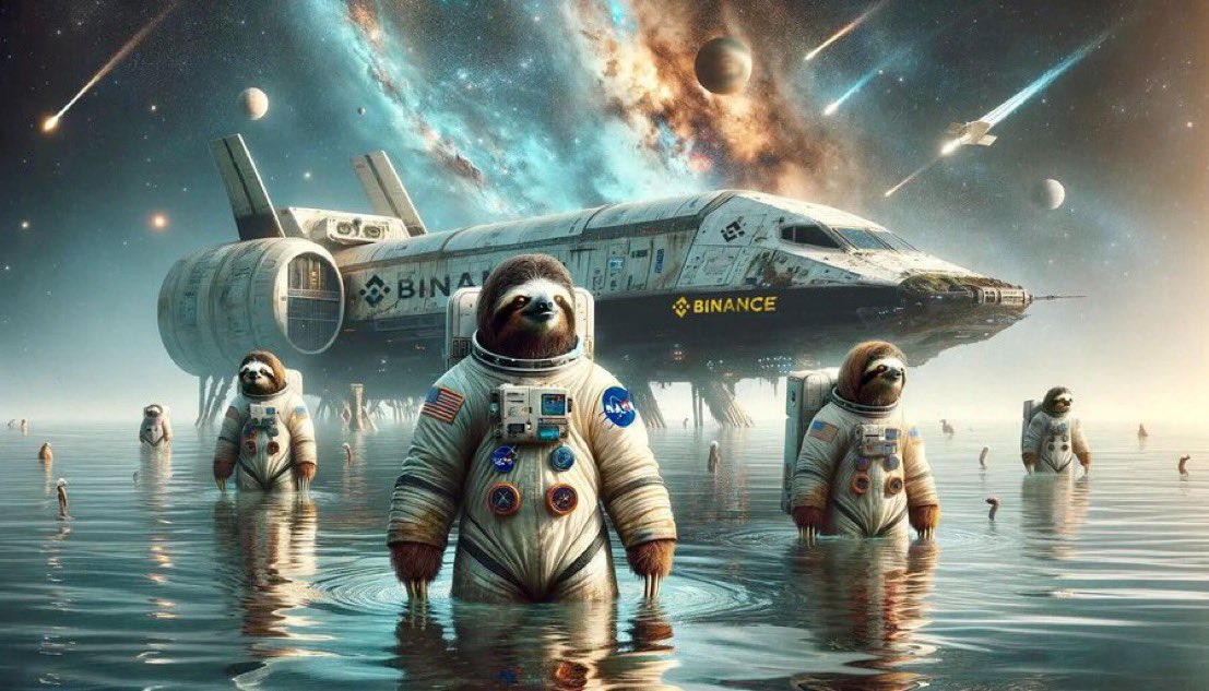 🚀🌕 Prepare for a moonshot as we ready the engines of the Slothship! 🌿🦥 our slothful crew is gearing up for an epic journey through the crypto cosmos. Buckle up and hold onto your branches, because there's just 6 days to go 🌌🌟 #Slothana #Memecoins