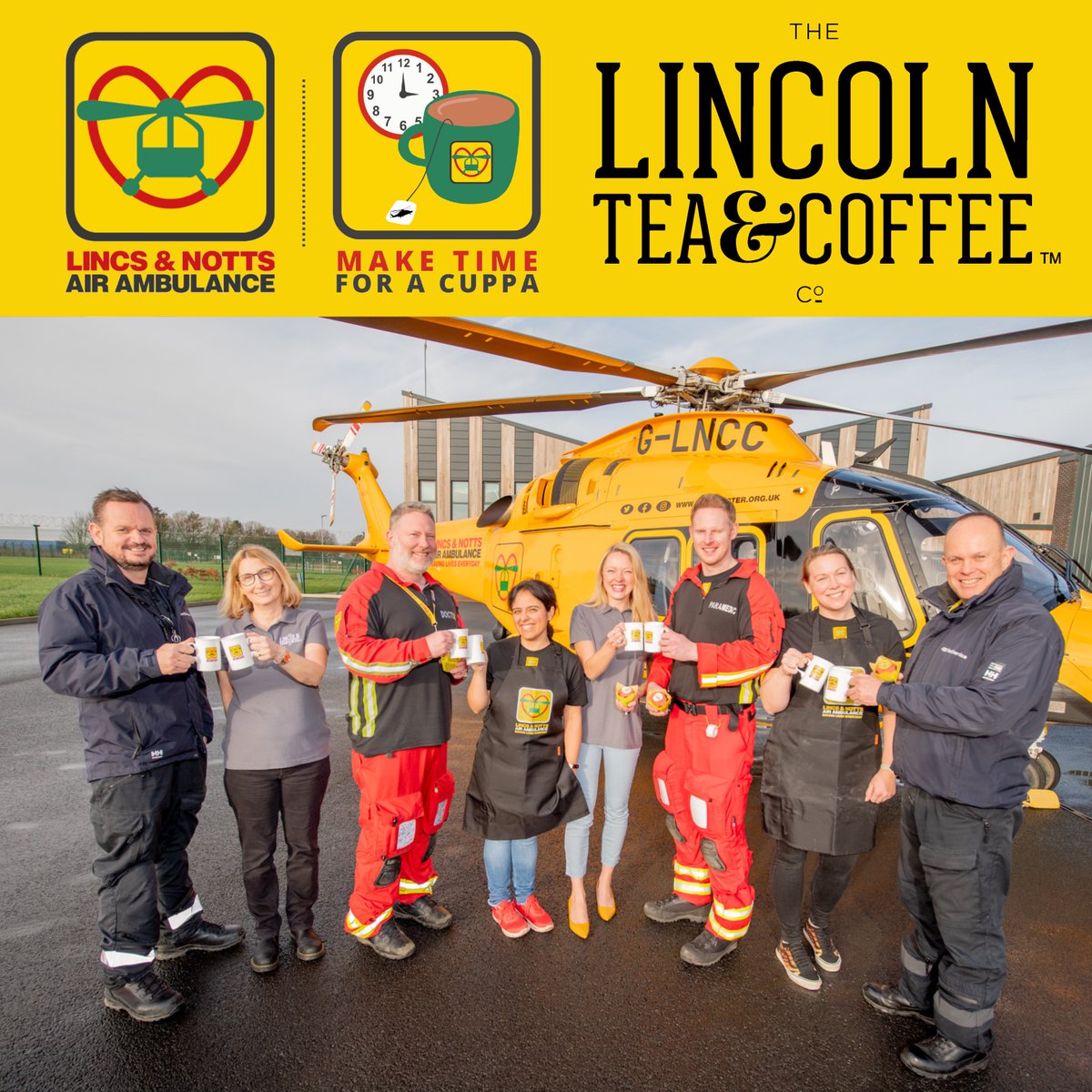 Introducing #MakeTimeForACuppa ☕💛🚁 We are overjoyed to #launch this campaign with @LNAACT and help raise money for the amazing #charity 🤩 Discover Our #Tea & #Coffee Bundles 👉 thelincolnteaandcoffeecompany.co.uk/lincs-notts-ai… Find Out More 👉 ambucopter.org.uk/news/make-time… #lincolnteaandcoffee #lnaa