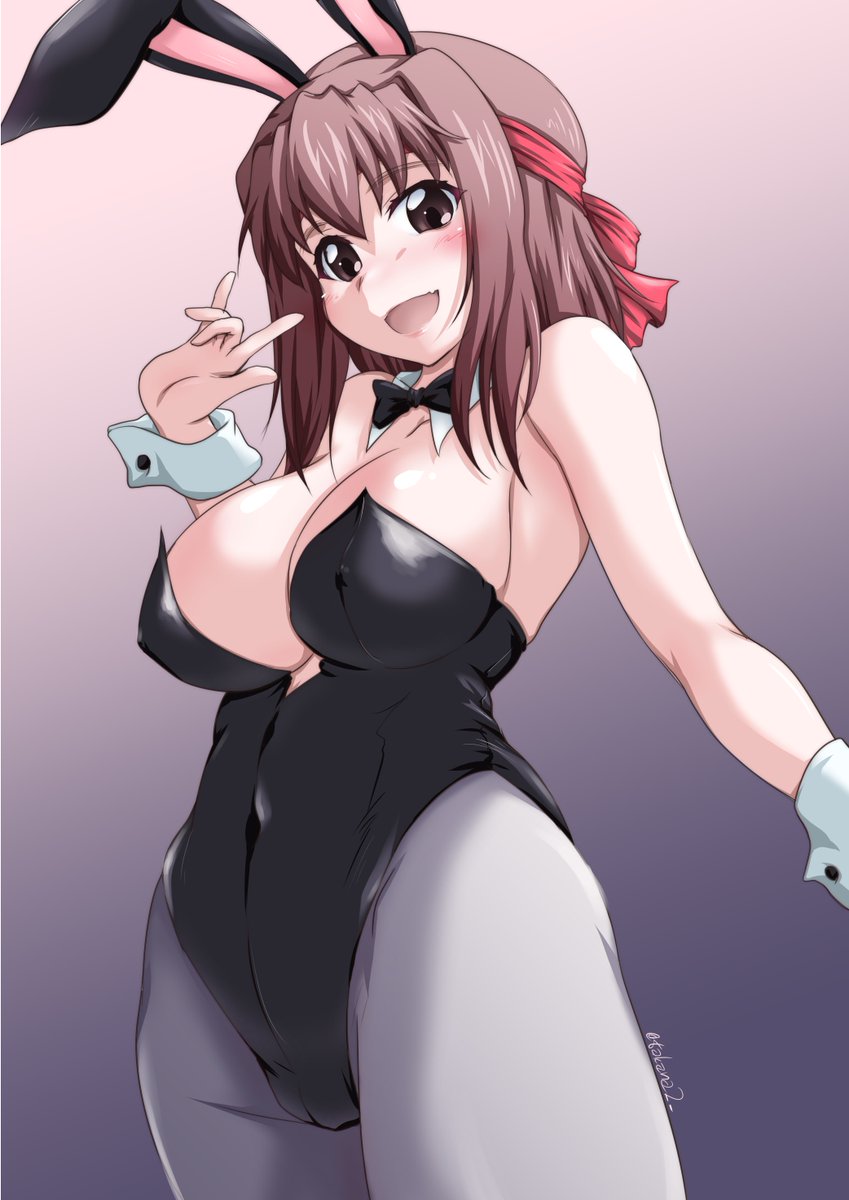 ケイ(ガルパン) 「#これを見た人はバニーガールをTLに放流しよう 」|鷹那２号のイラスト