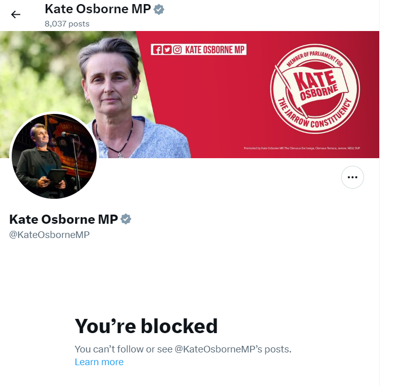 Day one of #LesbianVisibilityWeek and we seem to have hit a snag with our visibility. It's disgraceful that an elected MP is not only hosting events that misrepresent lesbians, but also hiding replies from lesbians and blocking lesbian groups from having a voice. #LVW24