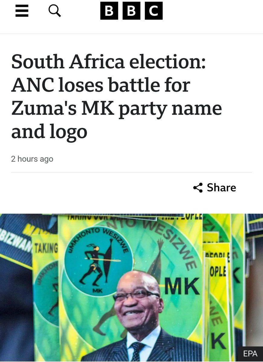 A four month old MK Party has gone international, thank you ANC. SIYABONGA 🙏🏿🙏🏿🙏🏿