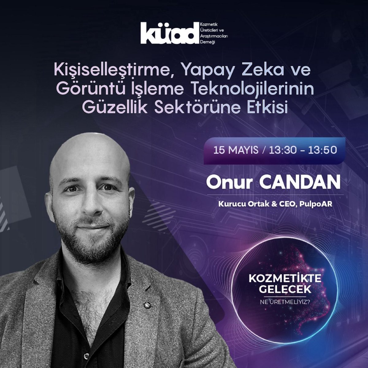 PulpoAR (@pulpoarcom) on Twitter photo "Kozmetikte Gelecek" kongresinde CEO'muz Onur Candan, kişiselleştirme, Yapay Zeka ve görüntü işleme teknolojilerinin güzellik sektörüne etkilerini paylaşacak!
#KozmetikteGelecek #YapayZeka <a href="/onrcndn/">Onur Candan</a> "Kozmetikte Gelecek" kongresinde CEO'muz Onur Candan, kişiselleştirme, Yapay Zeka ve görüntü işleme teknolojilerinin güzellik sektörüne etkilerini paylaşacak!
#KozmetikteGelecek #YapayZeka <a href="/onrcndn/">Onur Candan</a>